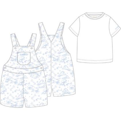 Полукомбинезон, футболка в упаковке