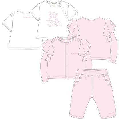 Кардиган, футболка, брюки в упаковке