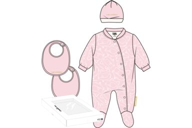 Пижама, шапка, слюнявчик в упаковке