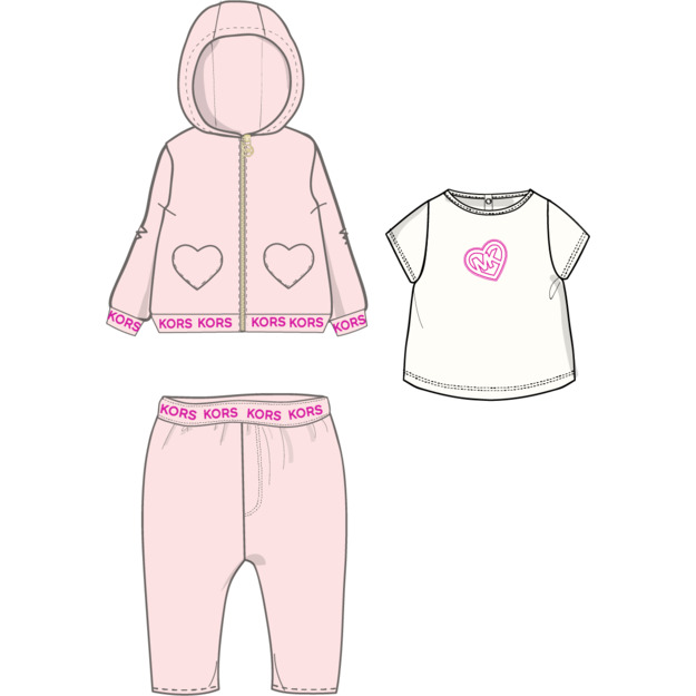 Толстовка, брюки и футболка