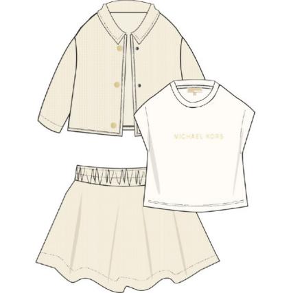 Кардиган, футболка, юбка