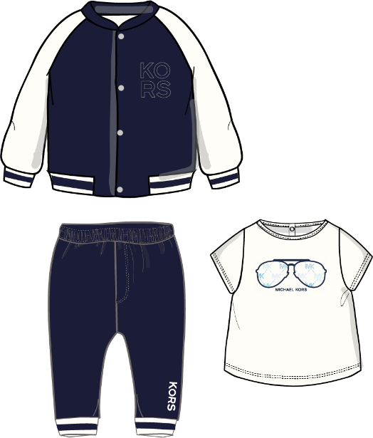 Кардиган, брюки и футболка