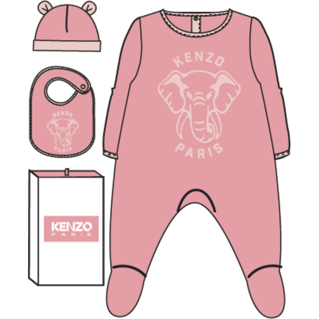 Пижама с шапкой и слюнявчиком