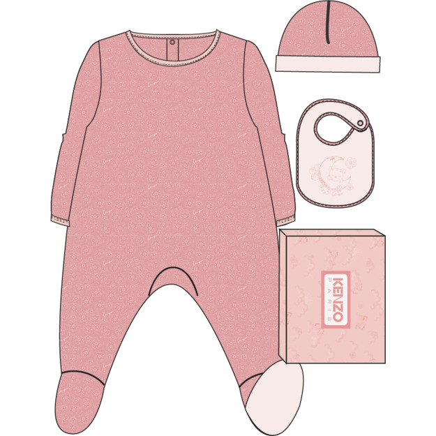 Пижама, шапка, слюнявчик в упаковке