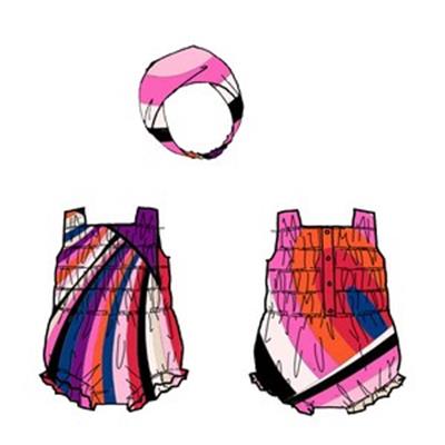 Полукомбинезон с повязкой на голову