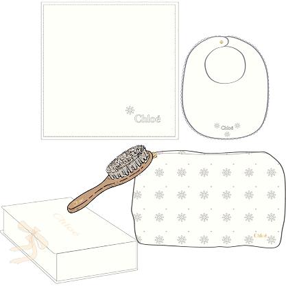 Одеяло, расческа и слюнявчик