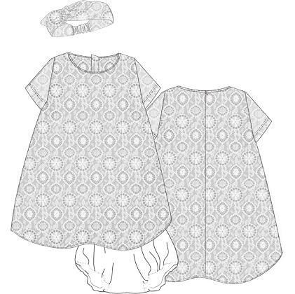 Платье с шортами и повязка на голову