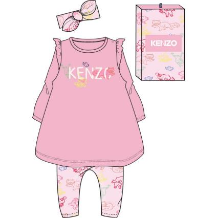 Комплект (платье, легинсы и повязка на голову)