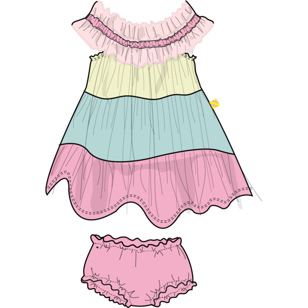 Платье с шортами