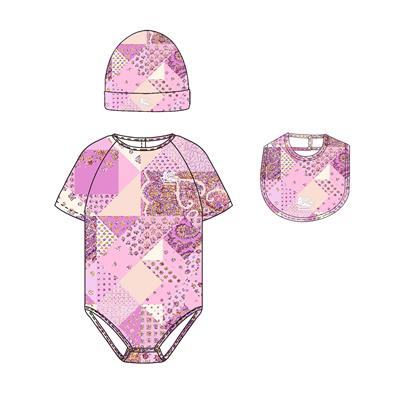 Боди с шапкой и слюнявчиком