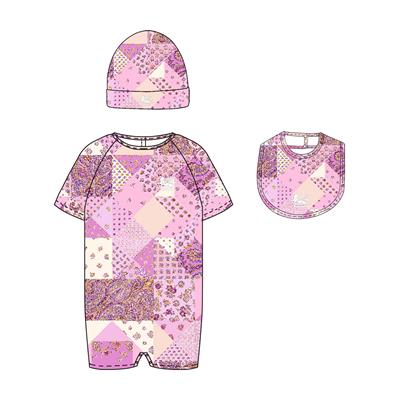 Боди с шапкой и слюнявчиком