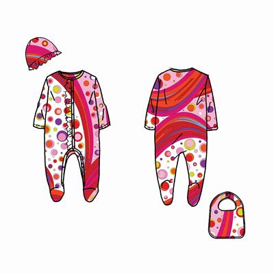 Комбинезон с шапкой и слюнявчиком