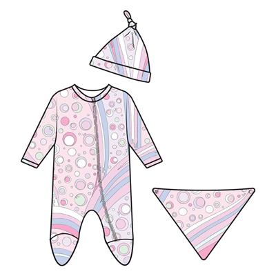 Комбинезон с шапкой и слюнявчиком