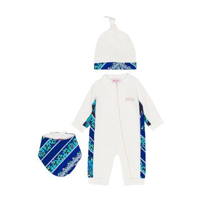 Комбинезон с шапкой и слюнявчиком