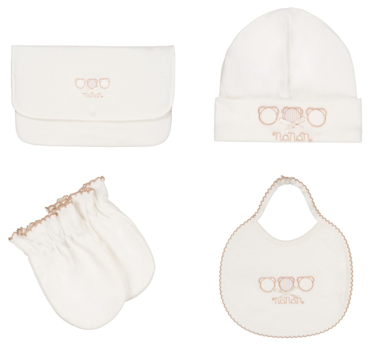 Сумка с рукавичками, шапкой, комбинезоном в коробке