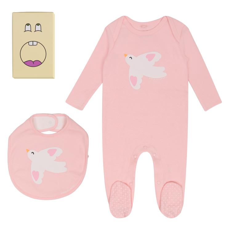 Комбинезон, слюнявчик в упаковке