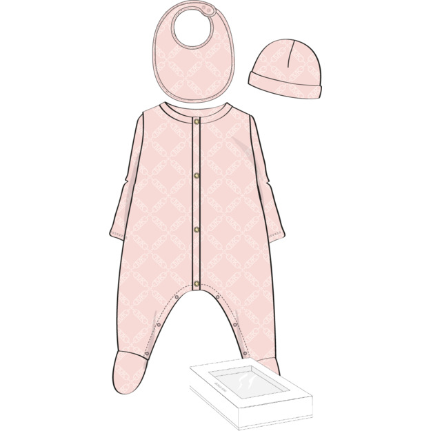 Пижама, шапка, слюнявчик в упаковке