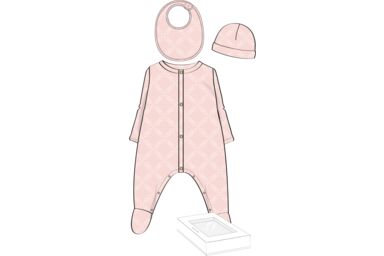 Пижама, шапка, слюнявчик в упаковке