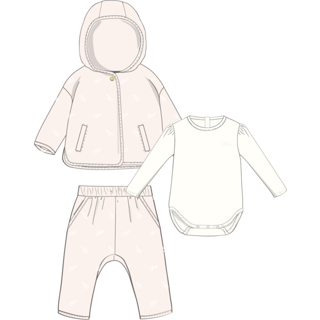 Толстовка, боди, брюки