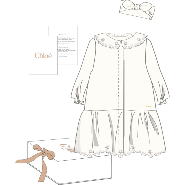 Платье, повязка на голову в упаковке