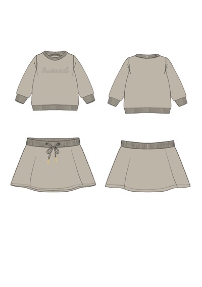 Толстовка, юбка