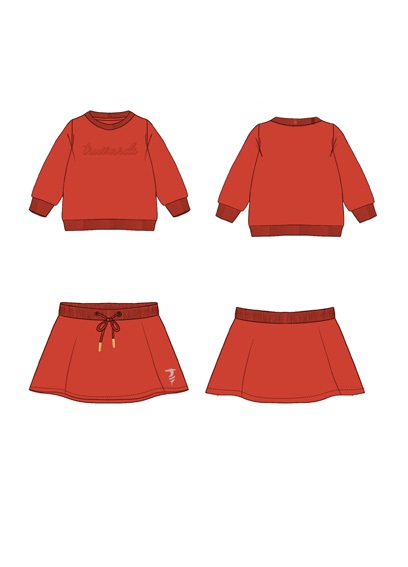 Толстовка, юбка