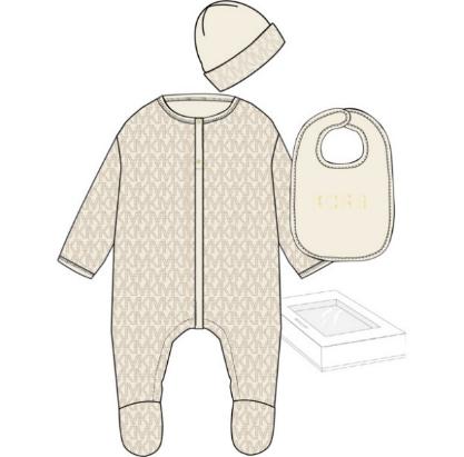 Комбинезон, шапка, слюнявчик в упаковке