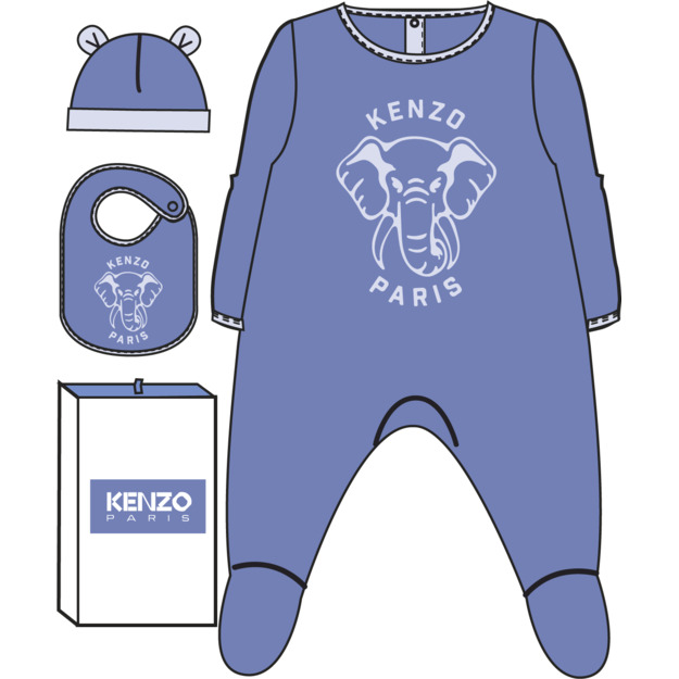 Пижама с шапкой и слюнявчиком