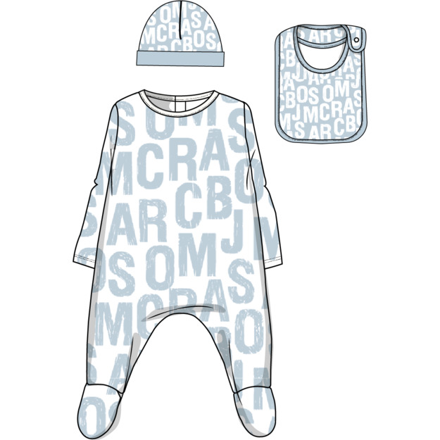 Пижама, шапка, слюнявчик в упаковке