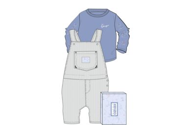 Комбинезон, футболка в упаковке