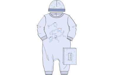 Комбинезон, шапка в упаковке