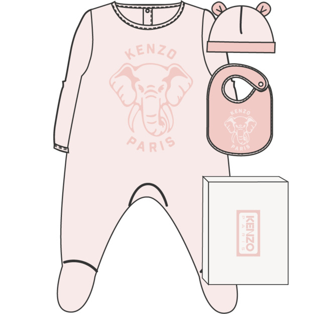 Пижама, шапка, слюнявчик в упаковке