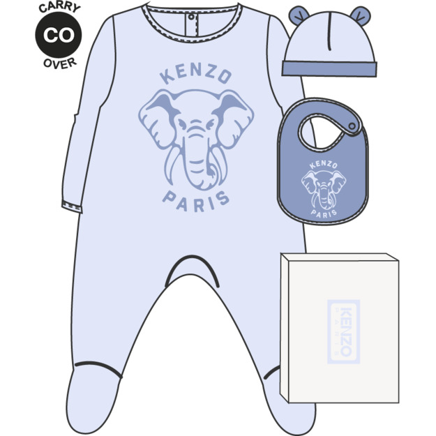 Пижама, шапка, слюнявчик в упаковке