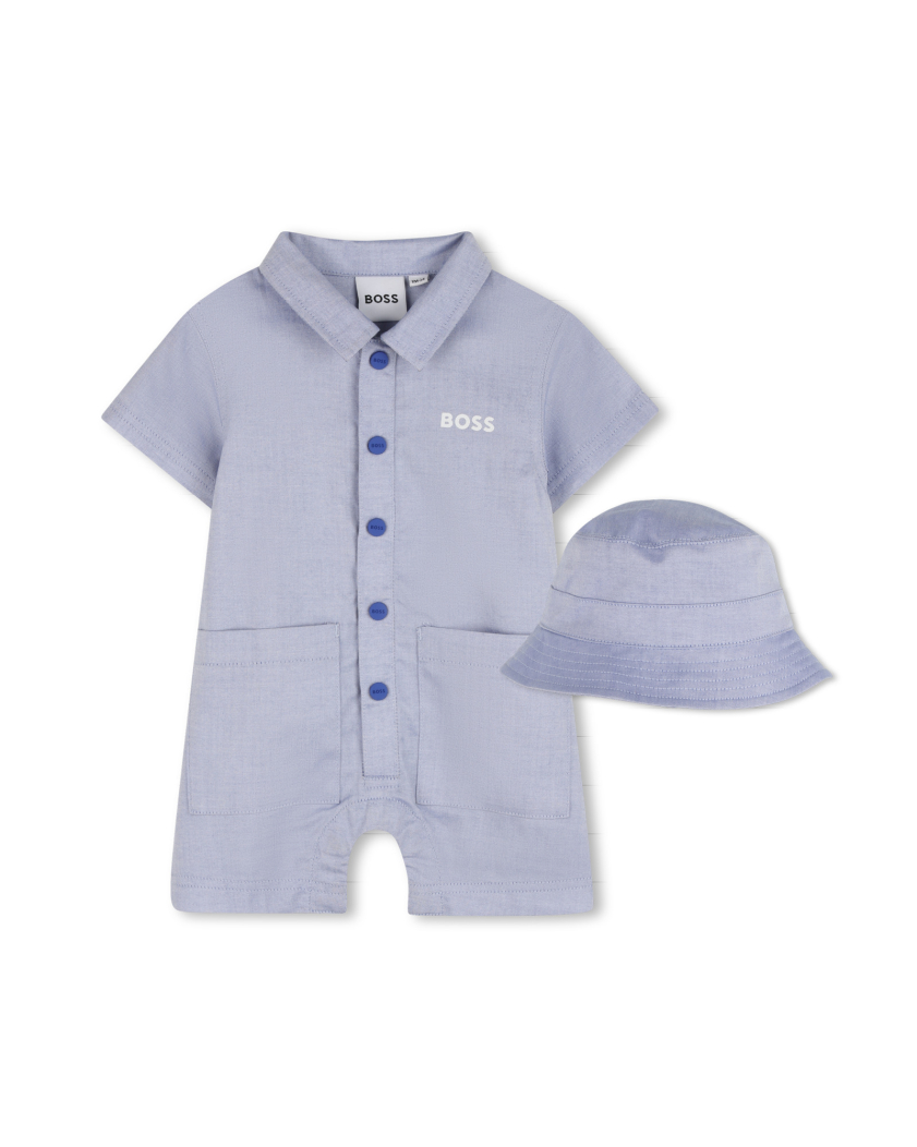 Комбинезон, панама в упаковке