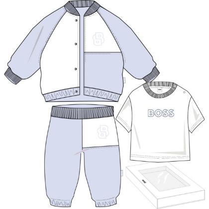 Толстовка, футболка, брюки в упаковке