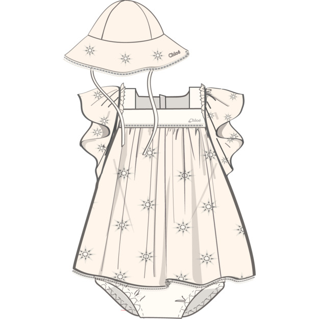 Платье с шортами и панама