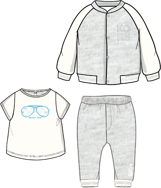 Кардиган, брюки и футболка