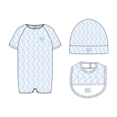 Комбинезон с шапкой и слюнявчиком