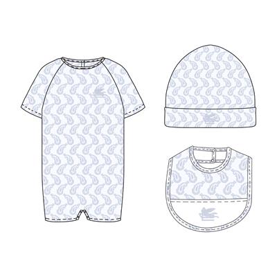 Комбинезон с шапкой и слюнявчиком