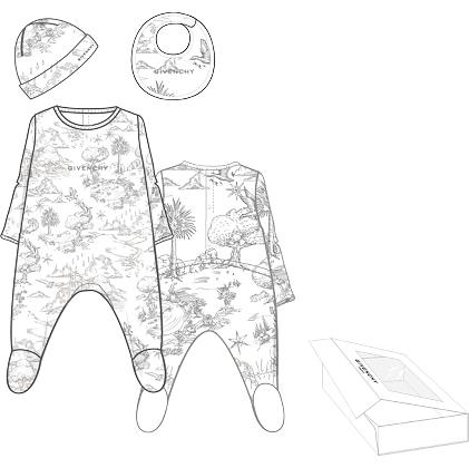 Комбинезон, шапка и слюнявчик