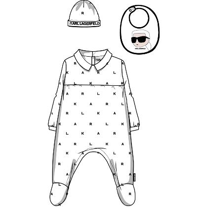 Комбинезон, шапка и слюнявчик