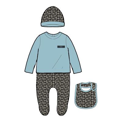 Комбинезон с шапкой и слюнявчиком