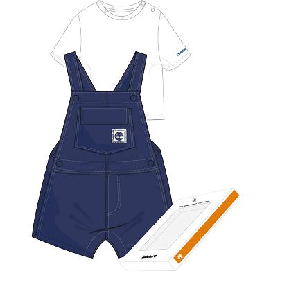 Комбинезон на лямках и футболка