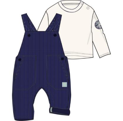 Комбинезон на лямках, футболка в упаковке