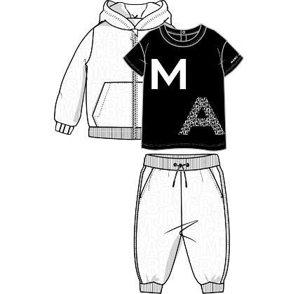 Кардиган, футболка и брюки