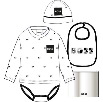 Боди, слюнявчик, шапка в упаковке