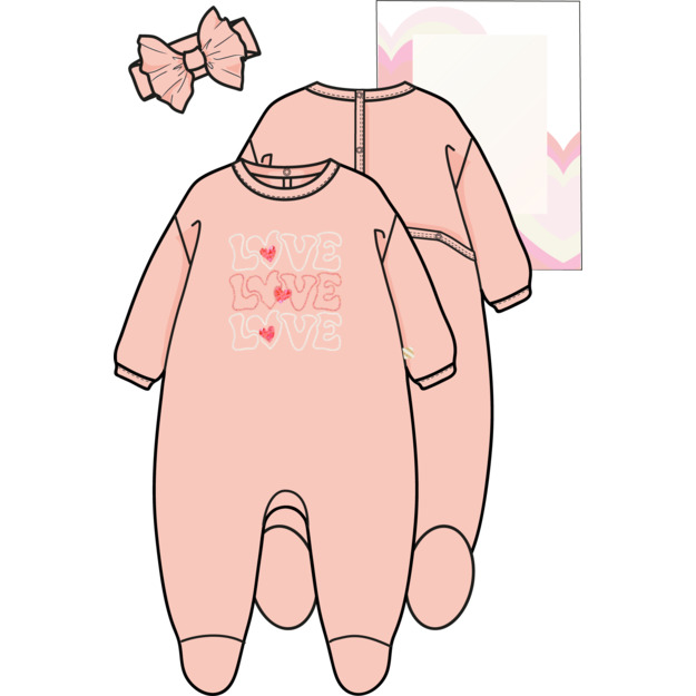 Пижама, повязка на голову в упаковке